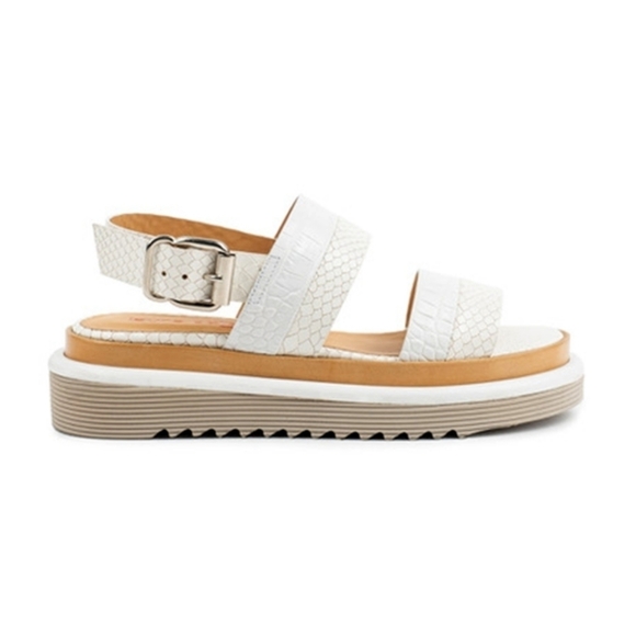 Laura Bellariva Flat Bianco Cocco Nude Sandal - Picture 2 of 11